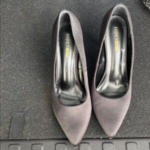 Fashion Nova Elegant Gray Heels